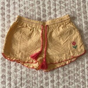 Yellow Gingham Emile Et Ida shorts
